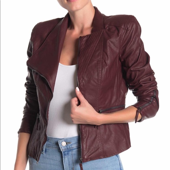 Blank NYC Jackets & Blazers - BLANK NYC FAUX LEATHER FITTED MOTO JACKET